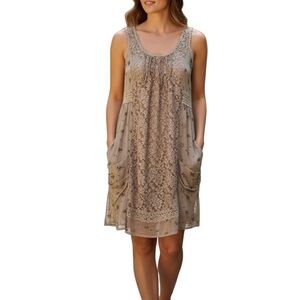 A'Reve Areva Floral Lave Boho Sleeveless Dress